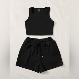 Black short set